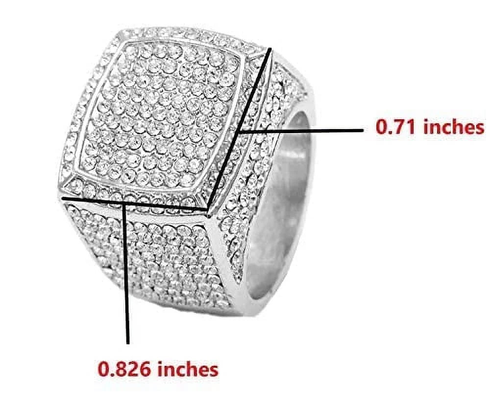 Jewerly Bracelet, SLV) & Ring Lit! Bling ASIN: Hop Bling-ed It's - w/Cuban SB & B0CHF5CL34 Kite Earrings Set Out Chain Watch Hip GJM13 ST10311 (8,
