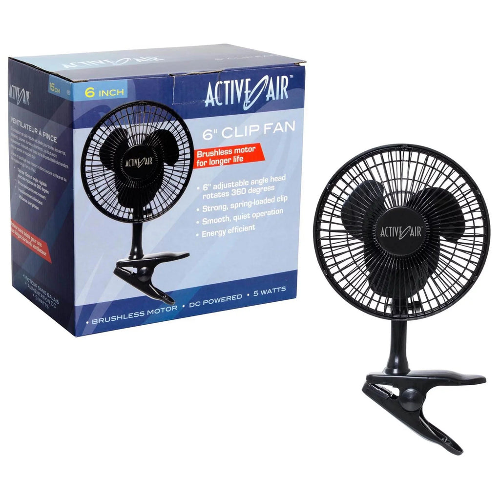 5W Clip-On Gardens Active for Hydroponic Fan 6in HORF6 Air Grow Brushless Motor