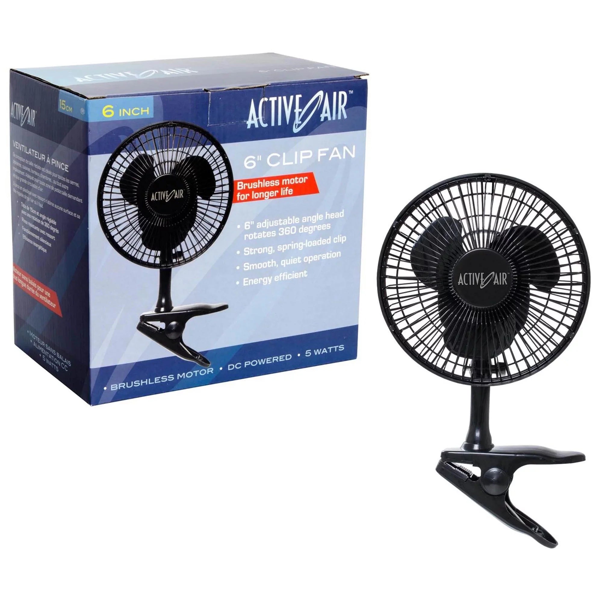 5W Clip-On Gardens Active for Hydroponic Fan 6in HORF6 Air Grow Brushless Motor