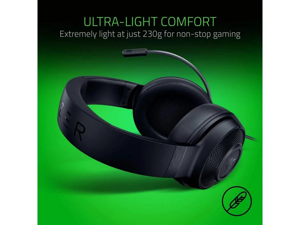 Xbox, X Gaming - Frame Ultralight Cardioid Surround Razer PS4, Classic Microphone 7.1 for Nintendo Sound Headset: Lightweight Kraken Bendable Black Lite Capable Switch PC,