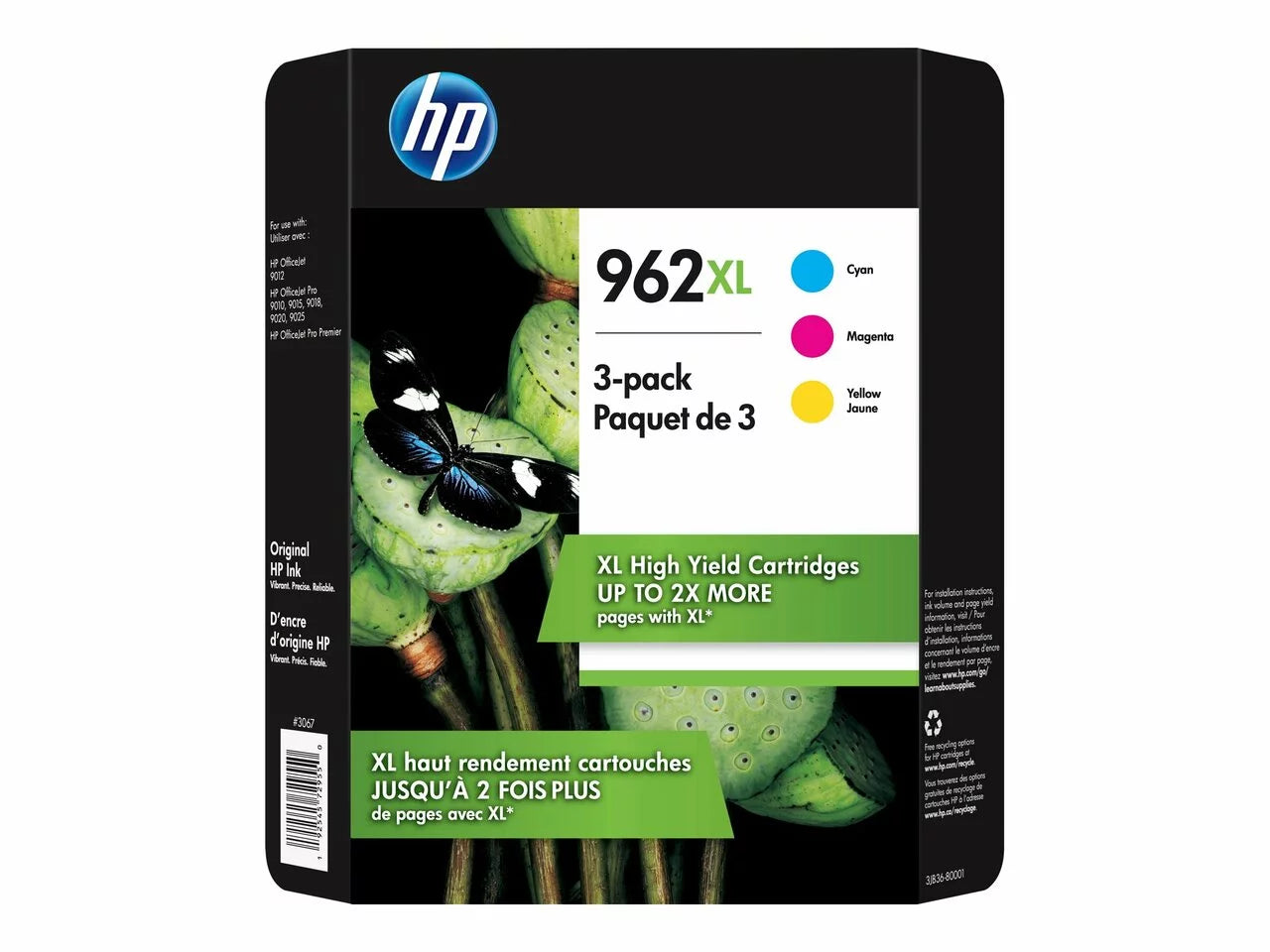 (962XL Combination Yellow) Cyan, each 962XL Original 1 Magenta, 3JA02AN) (3JA00AN, 962 3JA01AN, color color 962XL 962XL HP HP