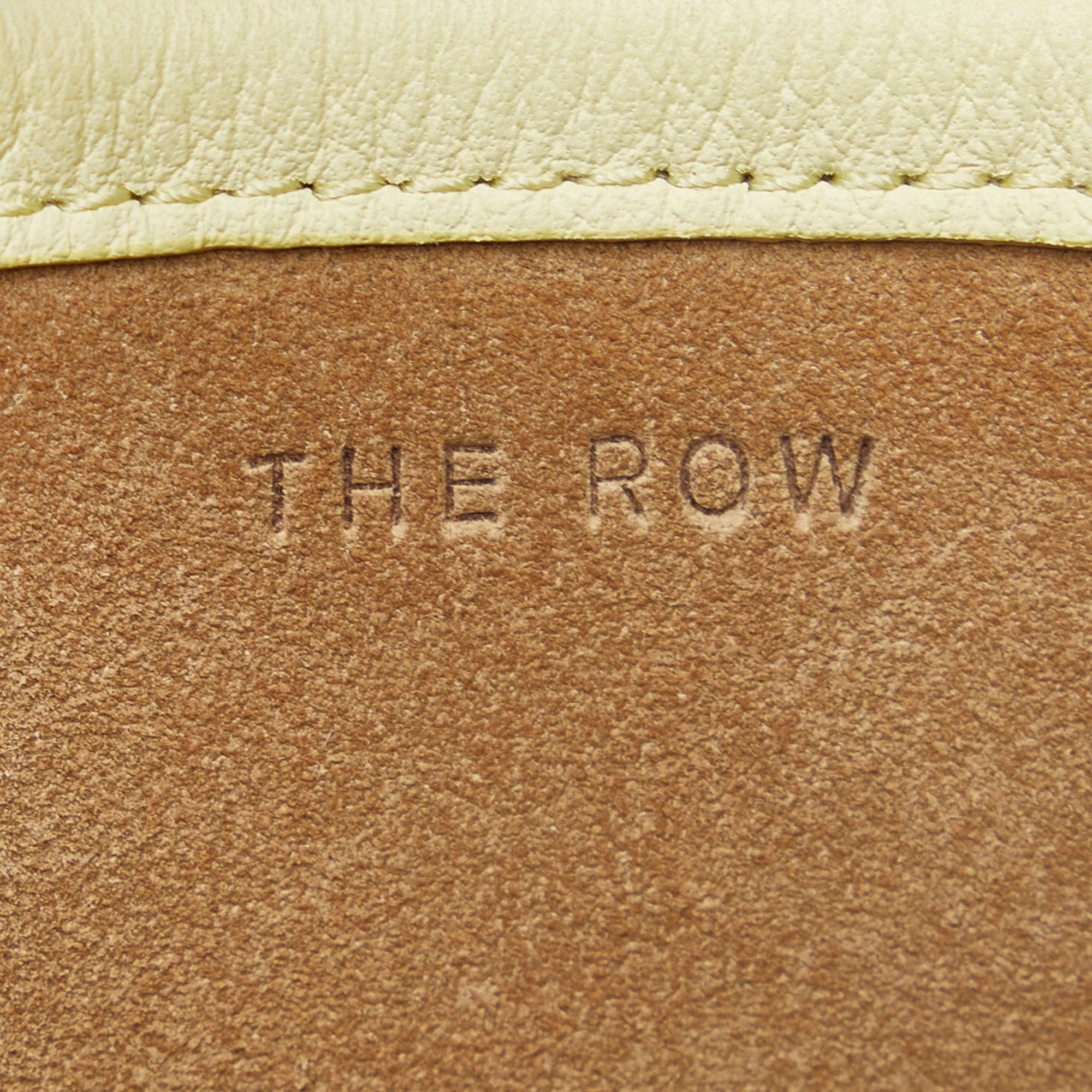 Park Pre-Owned The Tote Unisex Leather Row (Like New) N/S Authenticated Yellow Bag Tote Calf Medium