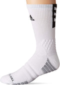 (1-Pair) 365 Unisex-Adult Creator Basketball adidas Socks X-Large Crew White/Black