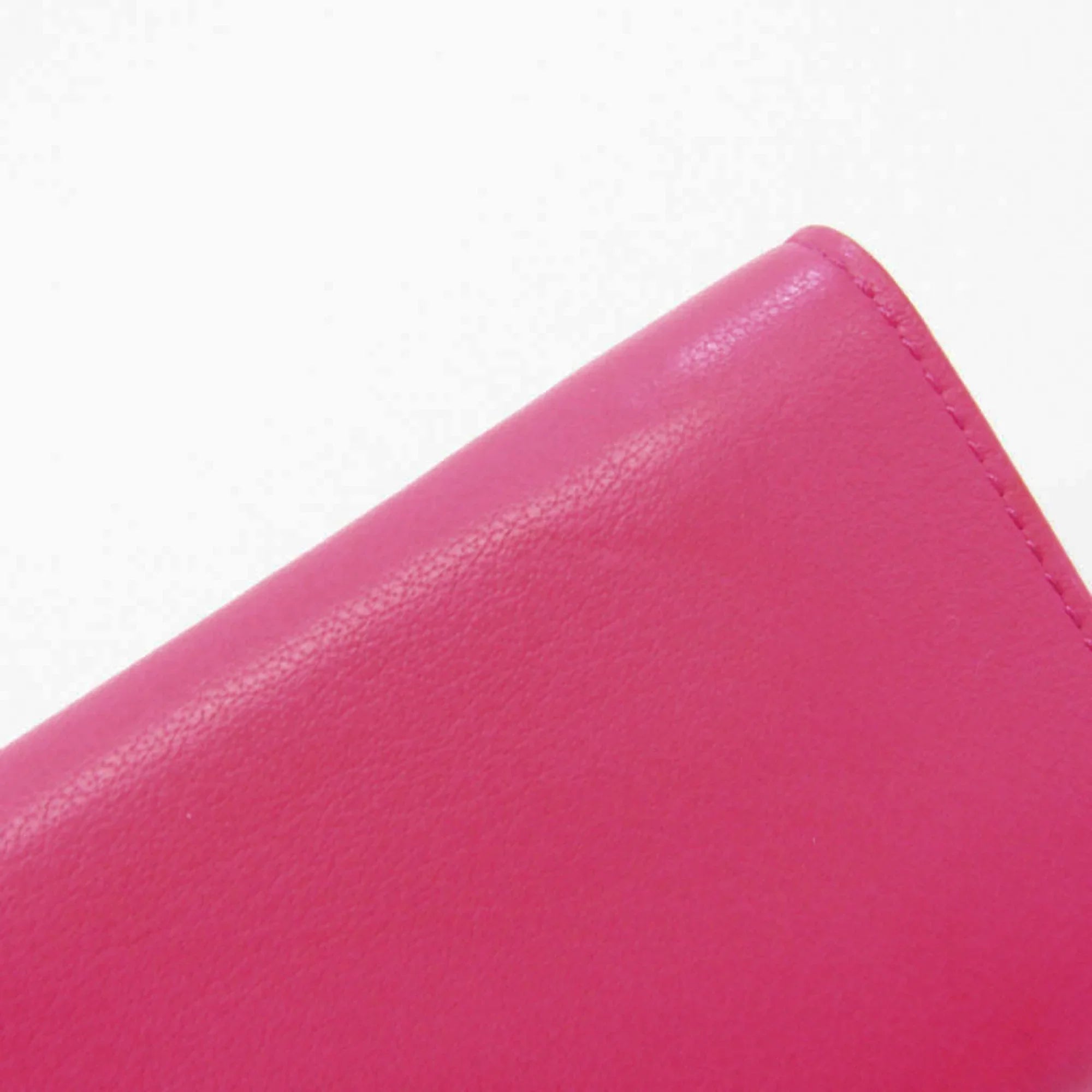 Women's (tri-fold) (Good) Pre-Owned Mini Balenciaga Wallet Wallet Paper Leather Pink 391446