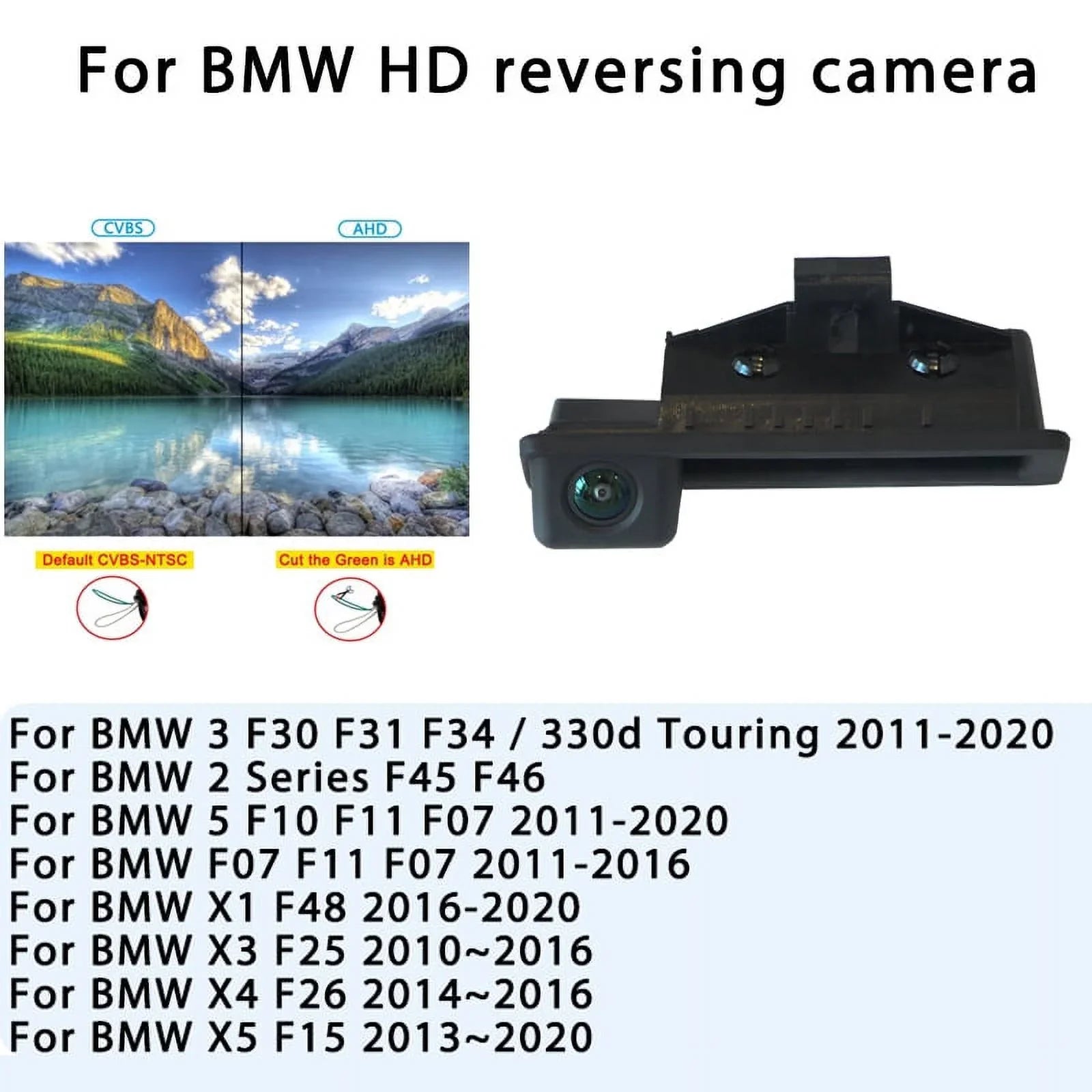View F11 Rear Backup CCD X5 Vision Camera X1 AHD F10 BMW F07 Series For X3 Night F34 F31 Car 1080P Parking F30 Reverse 3