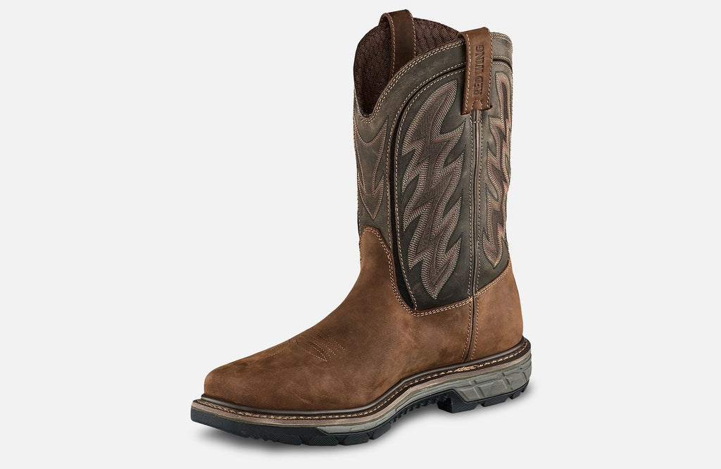 Boot Safety RioFlex Men's Toe Work Pull-on Style Red 11-inch - Waterproof, 2204 Wing