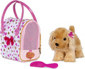 Spaniel, w/Cocker 8 Print Pups & Gold Glam Bag inches by Heart Pucci Pink Battat