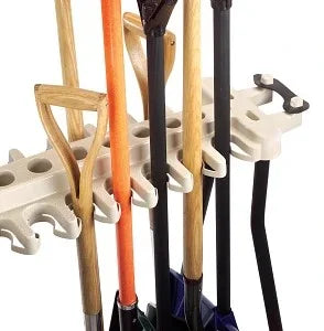 Light 30 Tool Garden Wheels Storage with Lawn and Rack for Taupe Steel Tools, Suncast