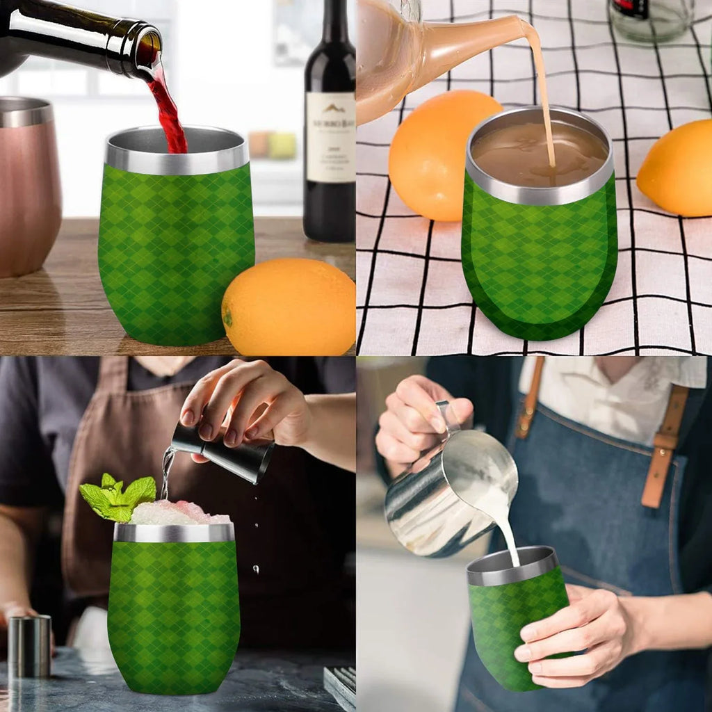 Belly Cup Double Hidove Vacuum with Lid, Green Shape Cup Cups, U Stainless Insulated Wine Insulation Cups Tumbler Textured Layer 304 12oz Argyle Big Steel Eggshell Cup Background