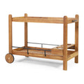 Black Studio 2 and Bonneau Holders, Bar with Teak Outdoor Acacia Wood Cart Tiered Bottle GDF