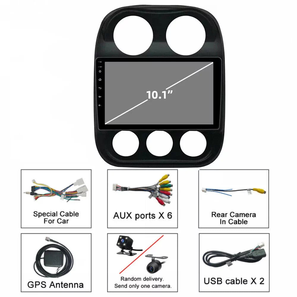 Stereo GPS Nav 2010-2017 Patriot Player 2+32GB JMANCE 10 for Car Android Sat 10.1" Jeep Compass Radio