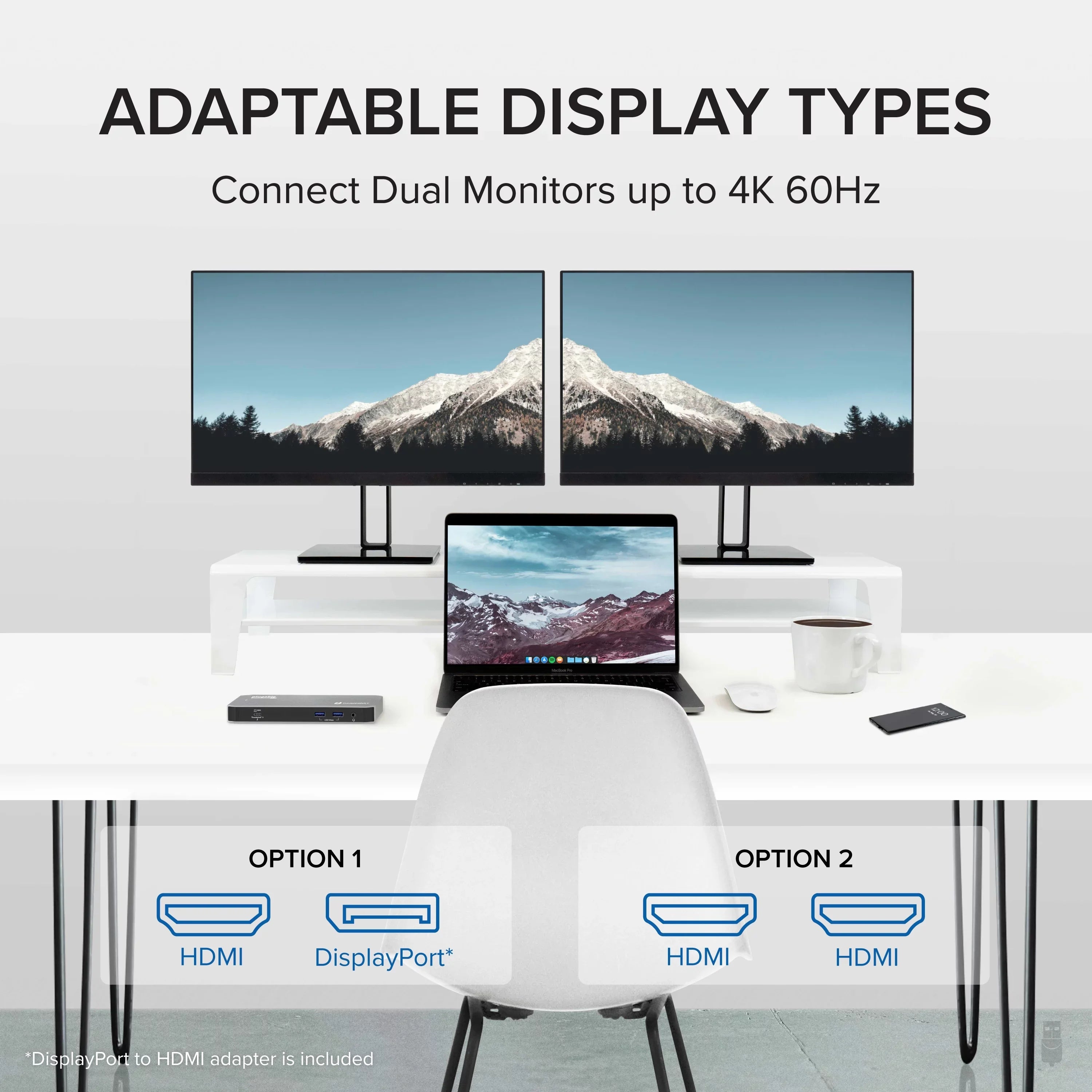and Windows Charging, and Laptops, HDMI, Mac with Jack and Thunderbolt Ethernet, 3.0, Gigabit 96W USB-C 2x Compatible Plugable 3x 40Gbps USB-C, USB Dock Audio - DisplayPort with