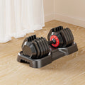 Dumbbell Powanli Fitness, Body Black for in (10 Set, Dumbbell for 10 Home Women, Free by Turning Dumbbell LB) Fast Gym, and Workout Handle Adjustable Full Men Gears/55 Adjust 1
