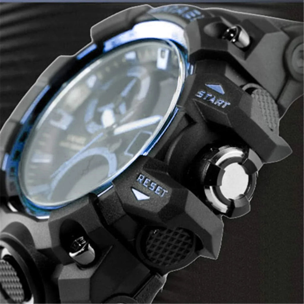 Watches LED Sports Digital Quartz with Alarm Military Men's Display Backlight Dual Analog Watch