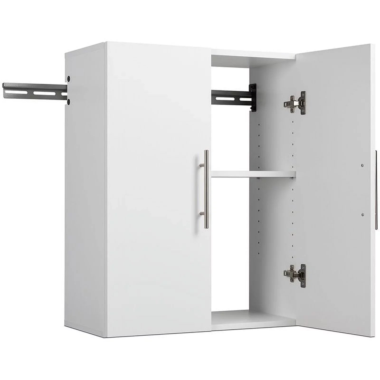 in Square Cabinet Set Mounted Home Garage Wall Piece 2 White
