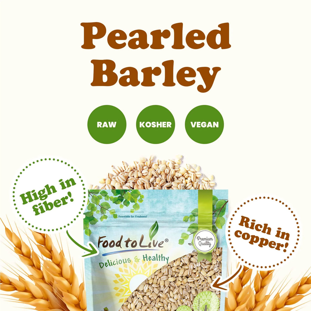 Kosher Pearled Barley, Live, 5 Pounds, to Food
