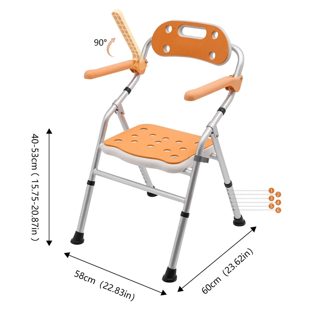 330lb Bath Adults Shower Bench for Tub Seat Handicap Stool Seniors Chair Folding