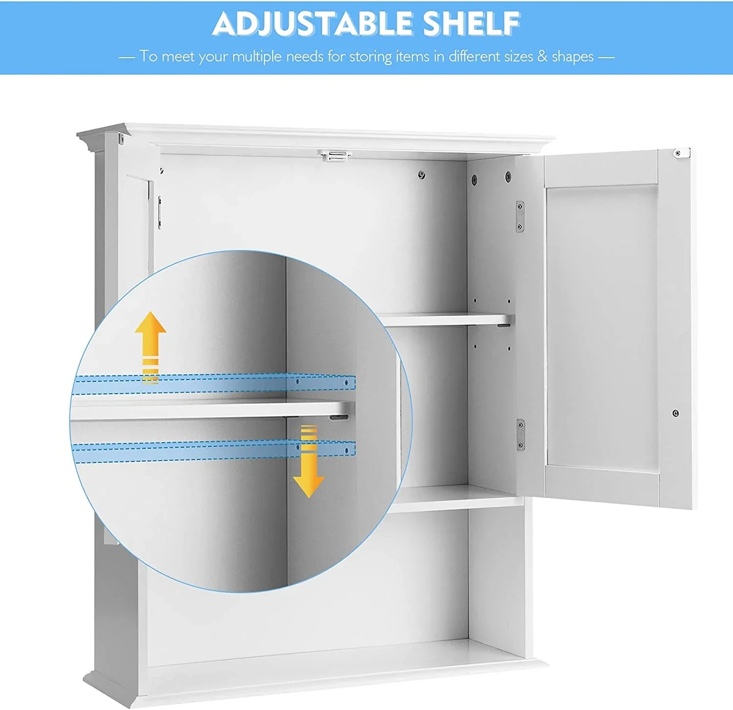Wall Storage & Bathroom Storage Bathroom Kitchen Shelves, Bathroom Doors Cabinet Cabinet, Living Cabinet Multipurpose Mounted Medicine for Wall Hanging with Wooden Cabinet Room,