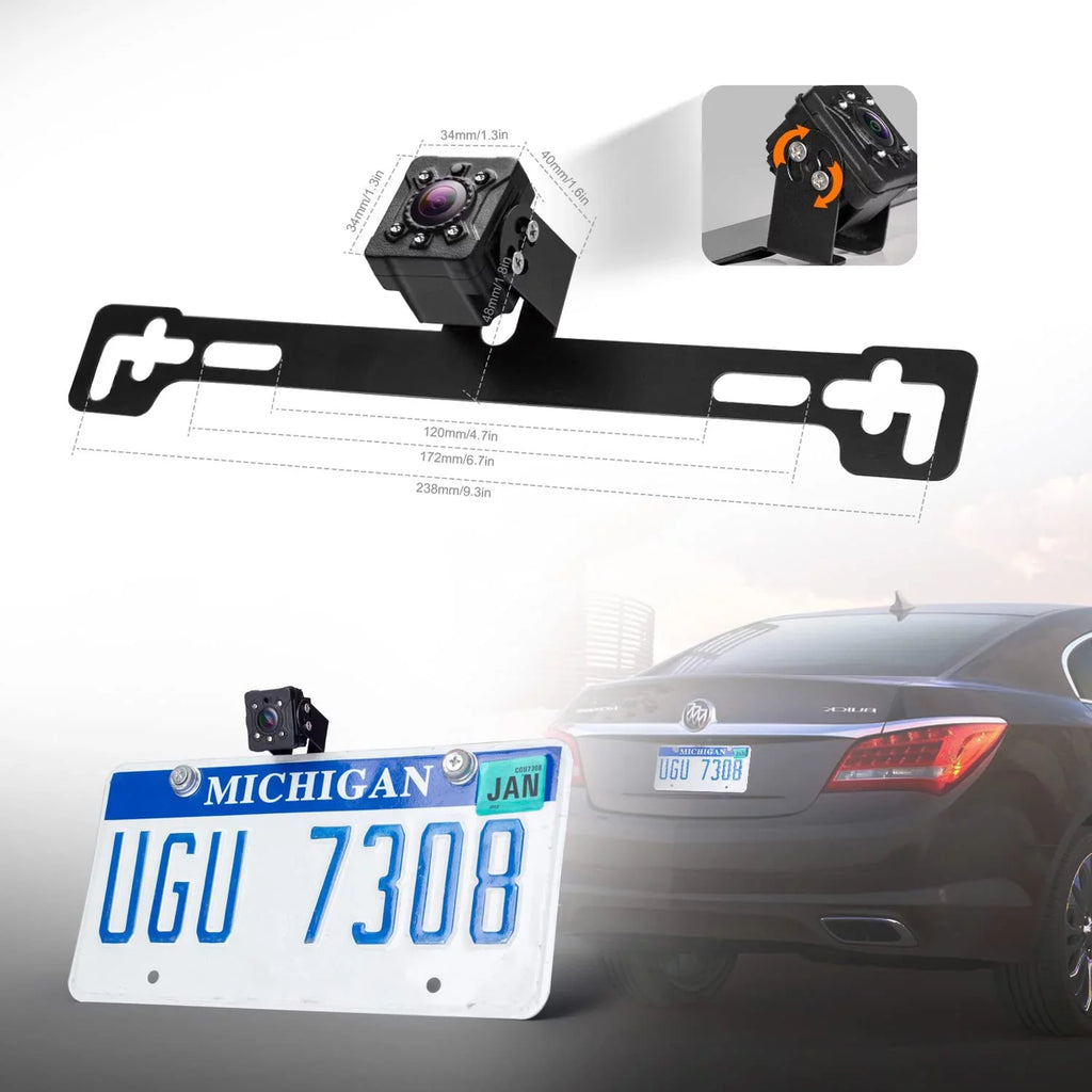 Yuwei CM019, Backup Vision CVBS License Camera Camera, 720P/ Angle Night Plate reversing View 140¡ã Image Perfect Rear