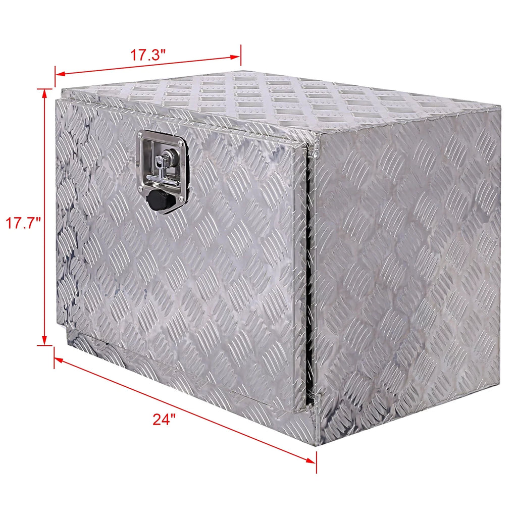 Silver Organizer, Box, JBLCC Underbody 24" Bed w/ Box, Truck Tool Tool Box Tool Outdoor Lock RV Trailer Aluminum Pickup Keys, Storage Storage Box,