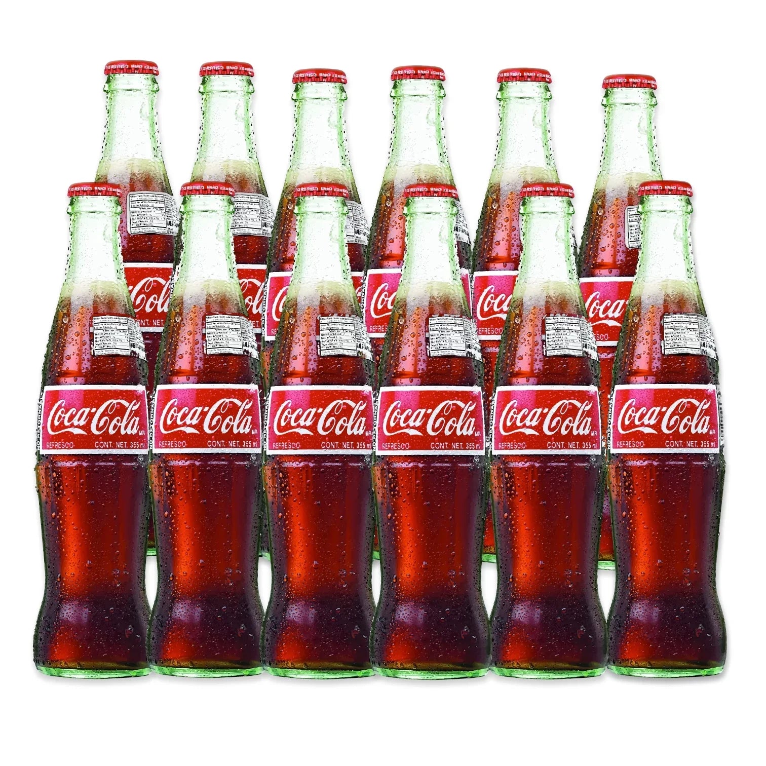 Case Coke (12-Pack) Sugar oz. fl. Mexican 12/12 (355ml) Sweetened Authentic Bottle Glass Real Cane