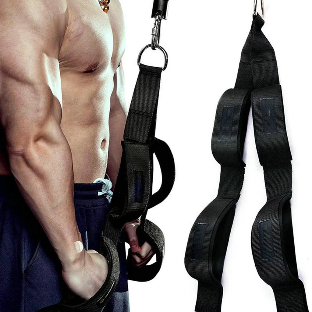 Machine Gym Training Attachment Tricep Strap Duty for Abdominal Grip Cable Strap Equipment Weight Handles Arm Heavy Lifting