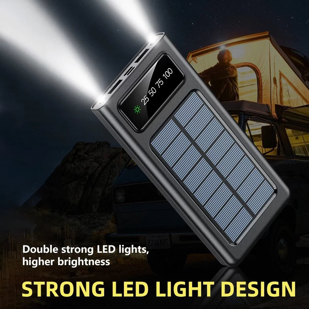 Outdoor Solar Bank, Battery Charger Power Waterproof USB Power Charger Power Solar MDHAND 4000000mAh Bank Solar Portable Bank