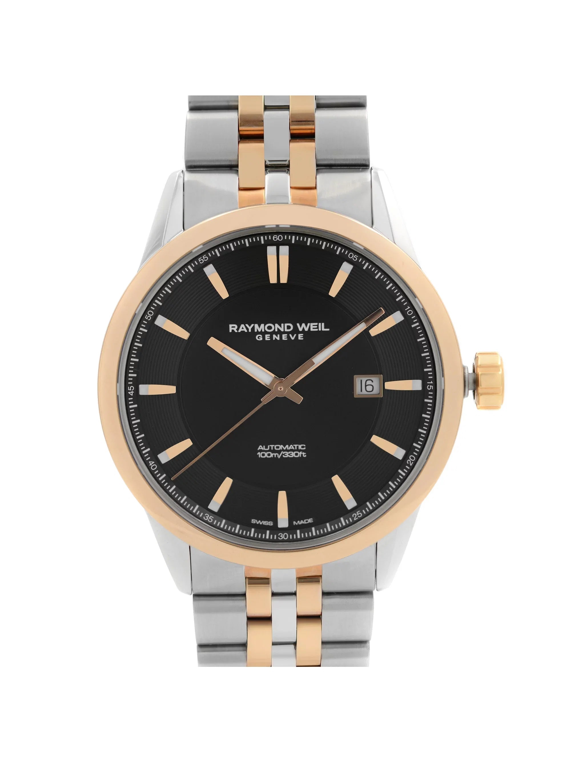 2731-SP5-20001 Weil Steel Freelancer Black Raymond Watch Mens Automatic Dial