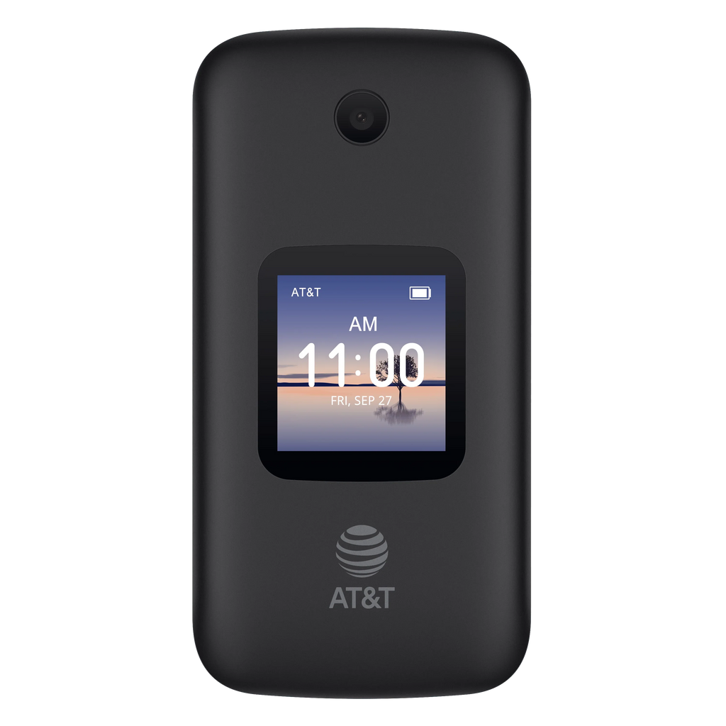 4GB, Alcatel, Black - Phone Prepaid SmartFlip AT&T