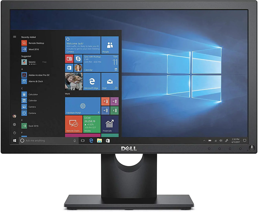 New Dell 5ms Adjustment LCD Monitor 60Hz E1916H Widescreen Tilt 19" VGA, (1366x768) & DisplayPort Backlit LED