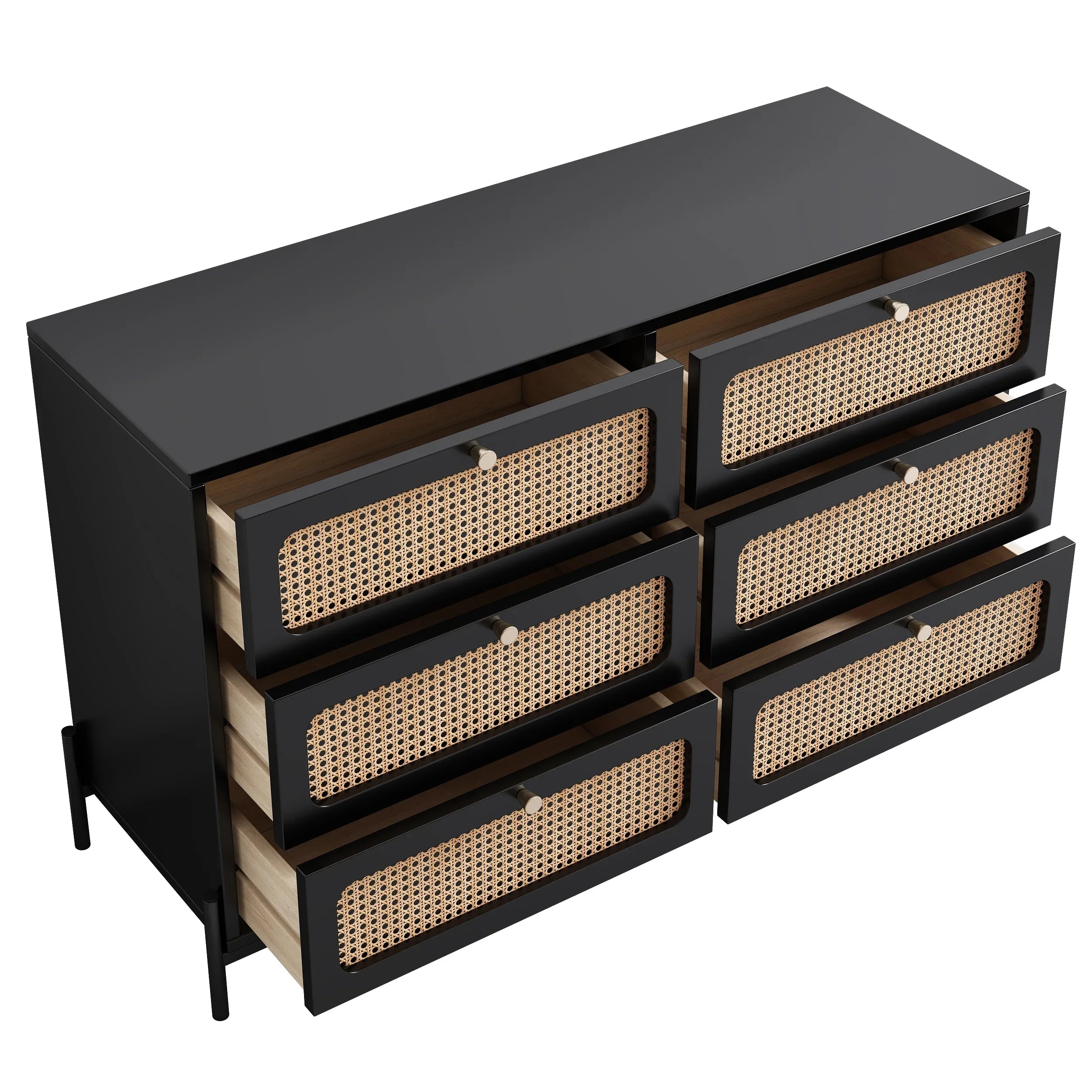Modern Wood 3 6 Chest Tier Fresco Living Room, Bedroom, Black Drawer, Entryway, Wide of Al with Storage Accent Drawers, Dresser Cabinet for