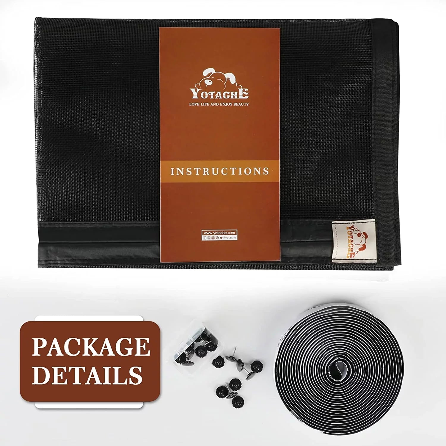 Door x Screen Heavy Door Screen Black Magnets 36 Fits Size 96, Air 97" Size 96" Yotache Fits Enjoy Door Doors x 36" Duty 38" x Size with Screen Fresh