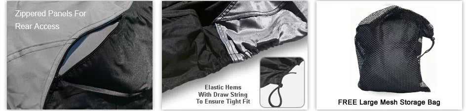 Ski - 130 Cover Rain, All Weatherproof - UV Black Sun, Weather Includes 2014-2016 155 GTI Trailerable For Color More! - And Straps Jet Bag DOO Rays, And SEA - Trailer from SE / GRAY Storage Protects