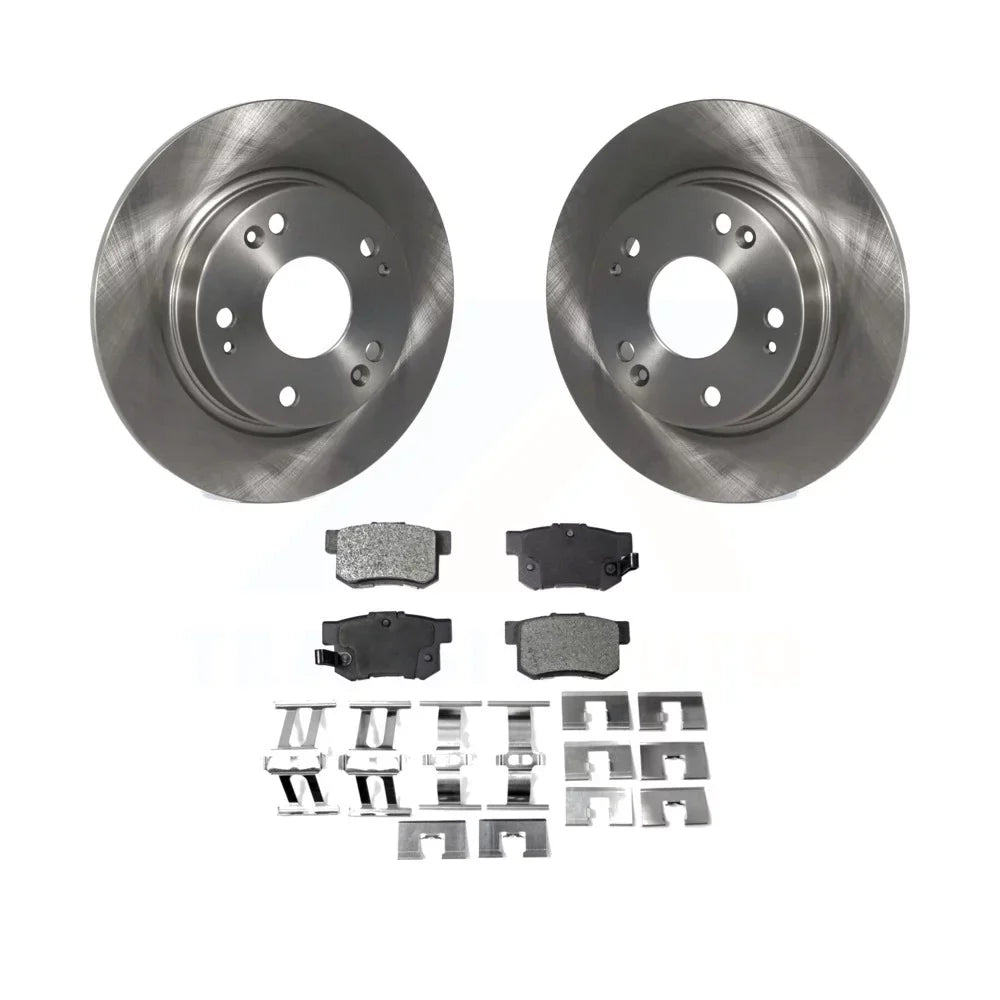 Semi-Metallic K8F-101813 Rear For Kit Honda Brake Civic Auto Disc Acura Transit CSX ILX Pads - And Rotors