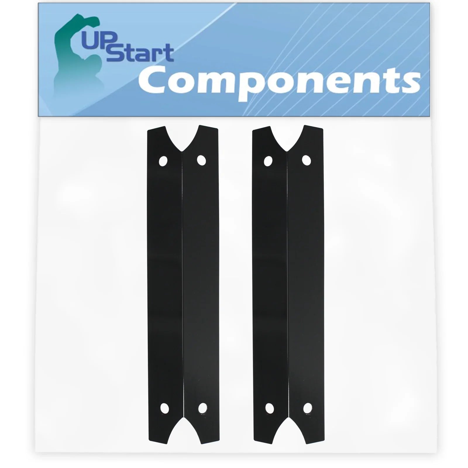Porcelain Parts Burner 8106320B - 3/4" Bar, Replacement Tent Grill Shield Heat for Barbeque Compatible 2-Pack Charmglow Tamer, BBQ Vaporizer Plate Steel Bar, Flame Flavorizer Cover 17