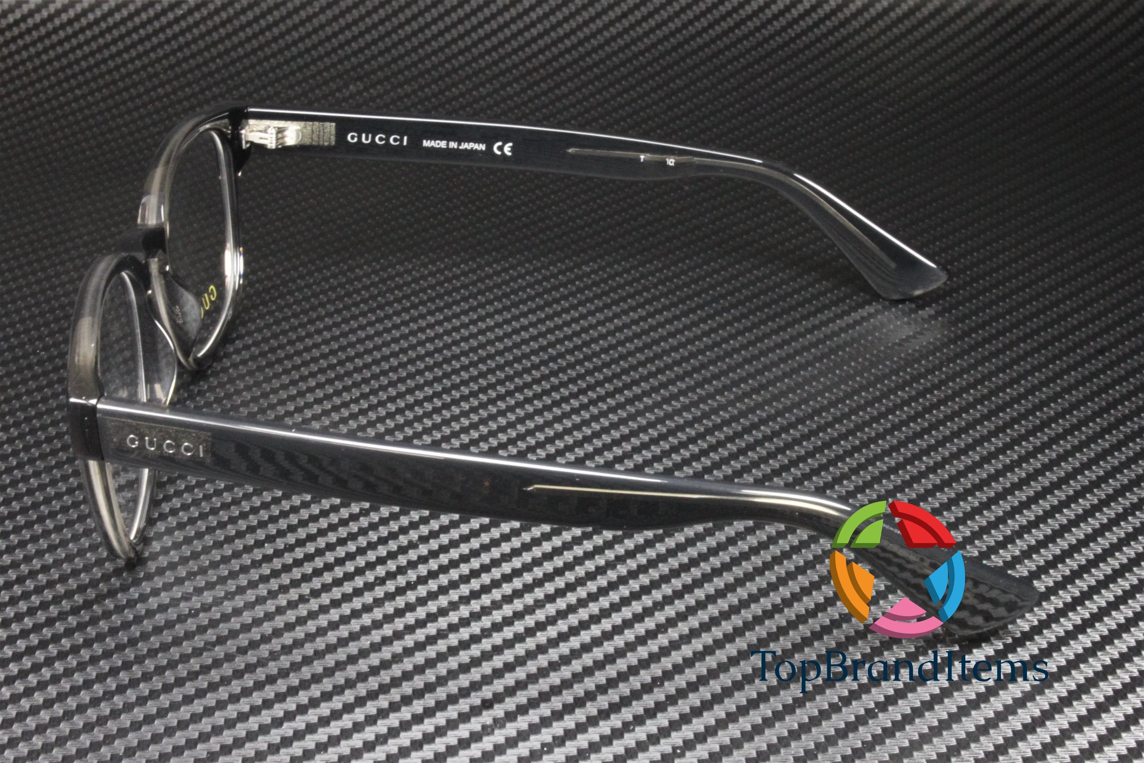 mm Rectangular Eyeglasses 004 Men's Square GUCCI 49 Lens Grey Shiny Demo GG0927O
