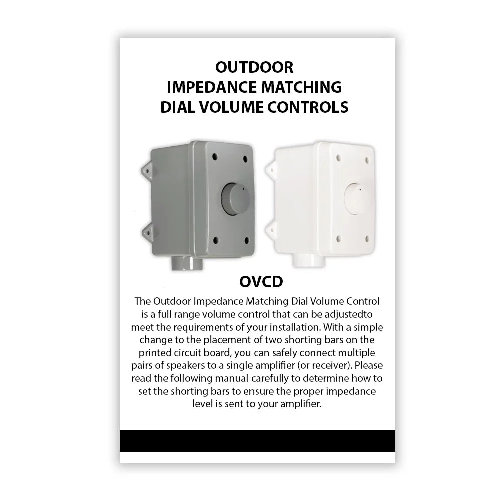 Gray Theater 6 Volume Solutions Piece Weatherproof OVCDG Outdoor Set Controls