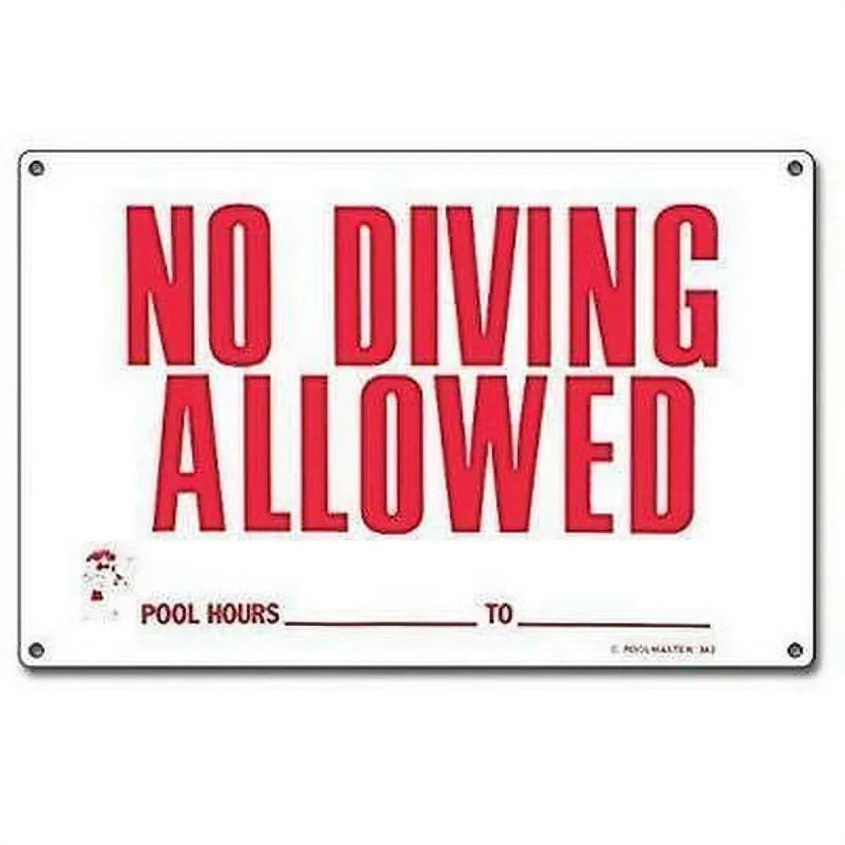 Poolmaster No Allowed Diving for 40342 or New Commercial Residential Pools: Sign