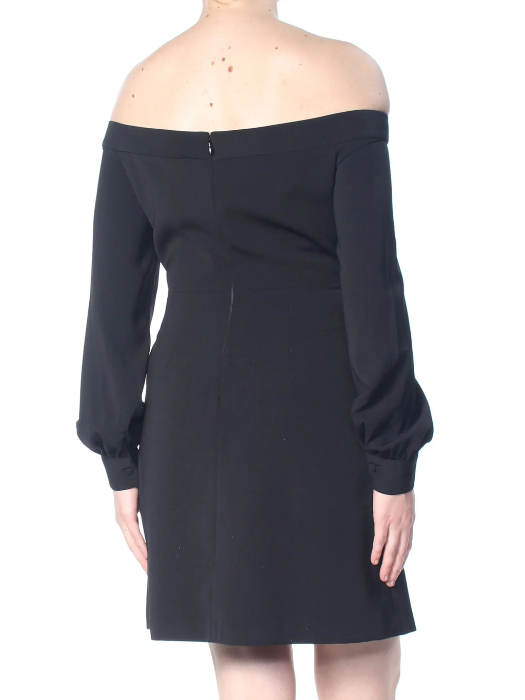 Black Zippered Off $298 Sheath Darted 8 JILL Dress STUART Womens Shoulder B+B