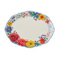 Blooms Brilliant Platter Woman Serve Stoneware Pioneer The