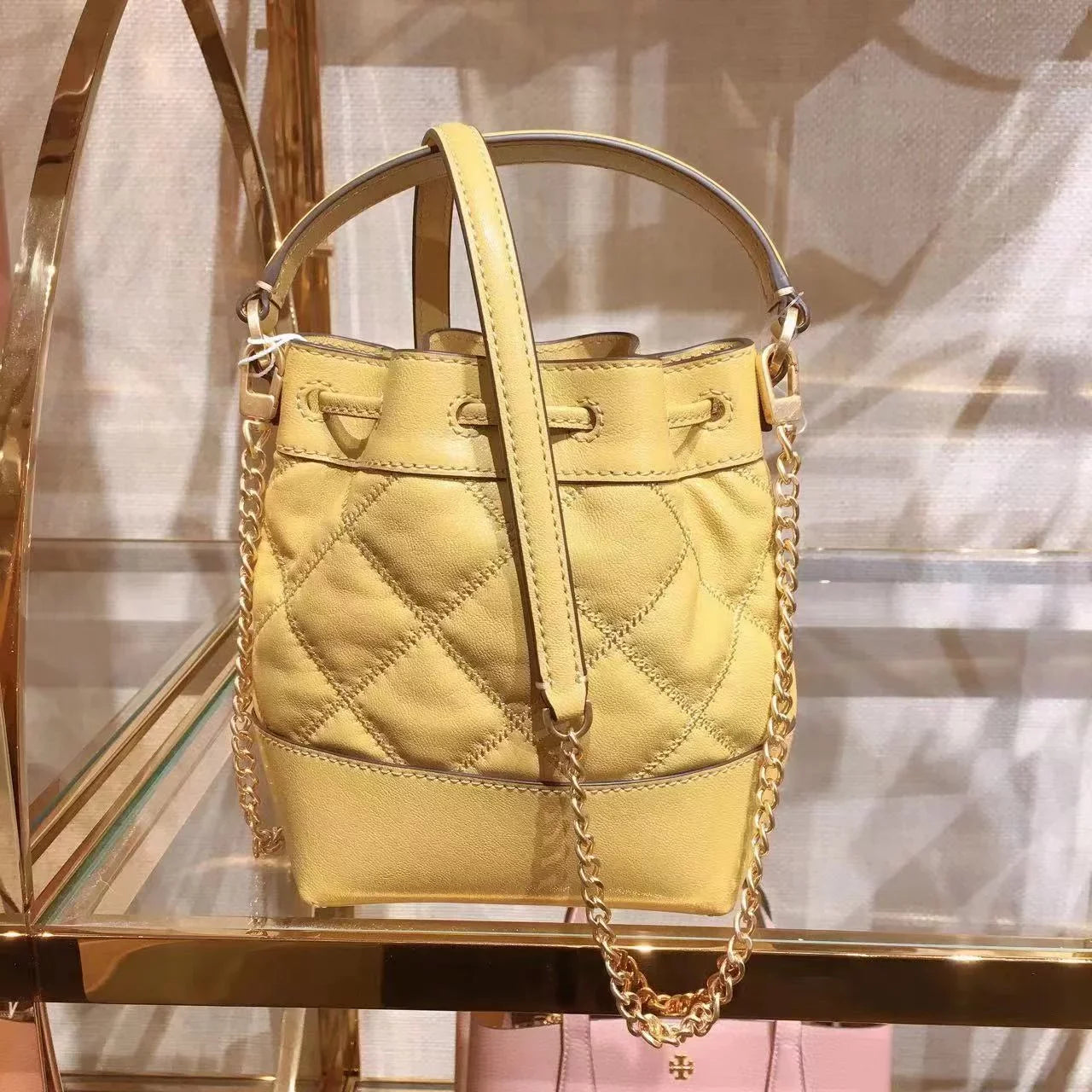 Golden Bag 0422 Shoulder Burch Willa 87869 Sunset Tory Bucket Mini Drawstring