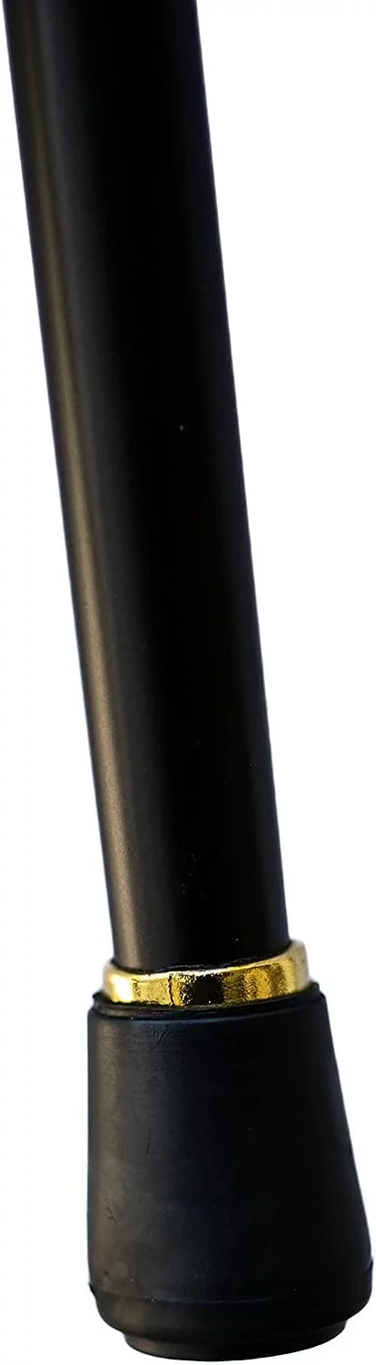 Tip Masonic Handle, Rubber Cane Handle, High Shaped Square On Base Compass 37" The Piece 2 Ball Cane of Walking & 2-Tone at Alloy with Embossed Top Logo Dividable Shaft, Metal