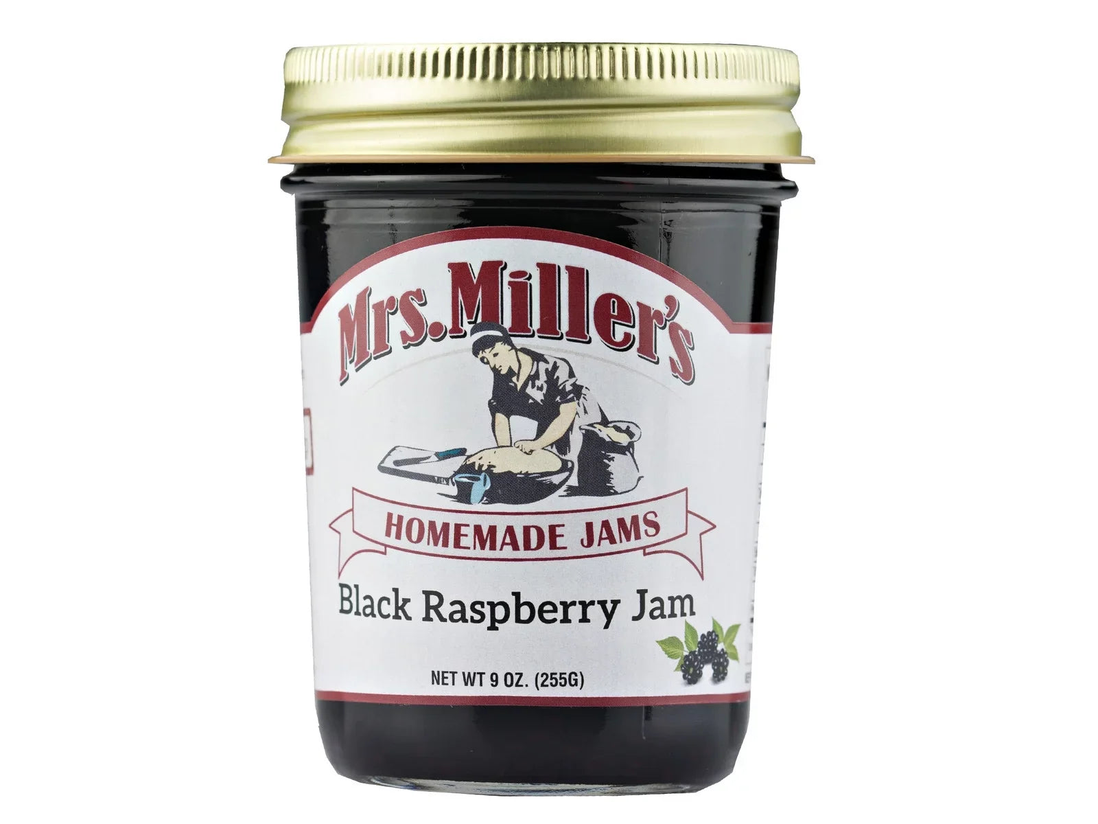 Mrs. Homemade Raspberry 3-Pack Black oz. Miller's Jam, Jars 9