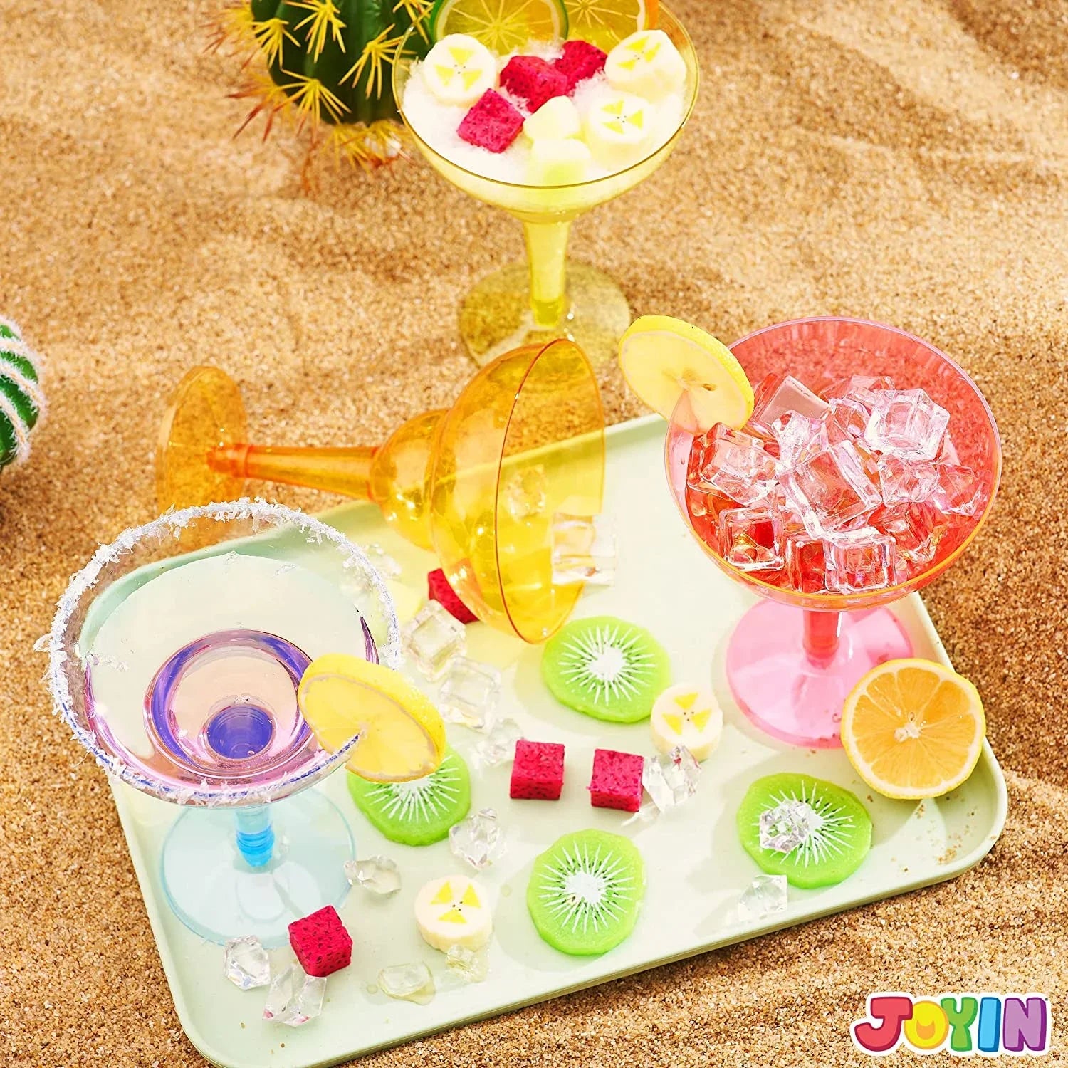 Cups Fun,Plastic Margarita Mayo JOYIN De Supplies Theme oz Party Fiesta 48 Margarita De Mexican Decorations,12 Decoration Party Glasses Cinco Party Mayo Glasses for Taco Cinco Plastic Pcs