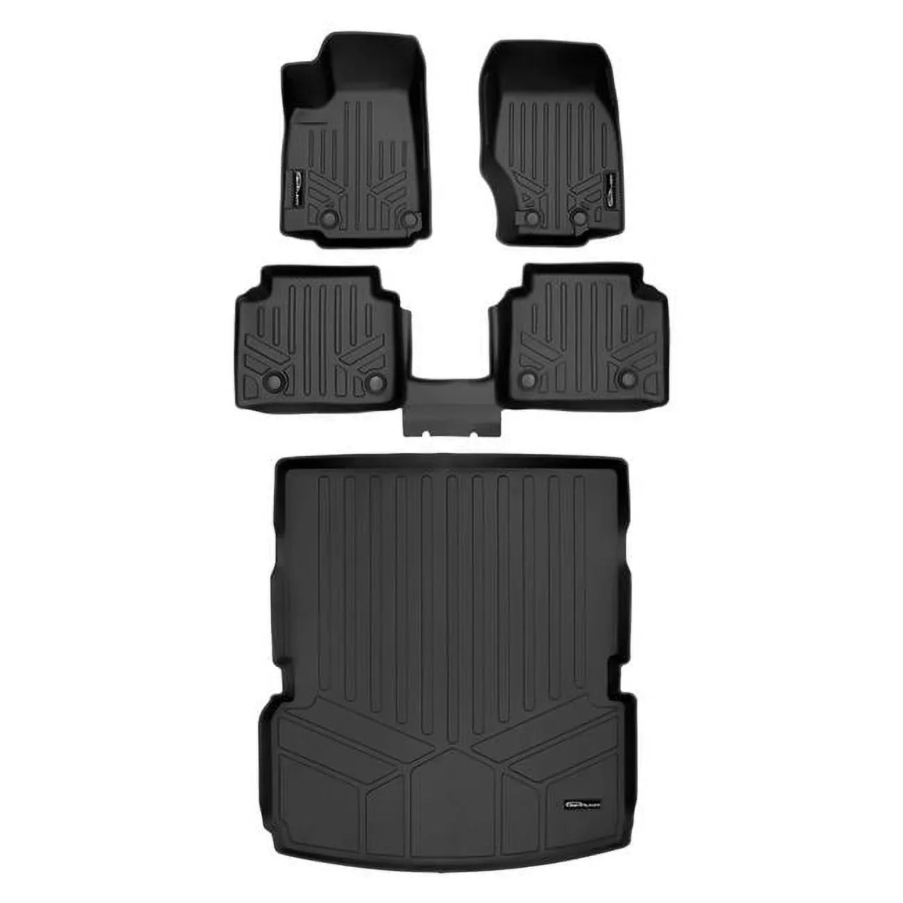 & Fit the 2021-2023 Smartliner All Row Jeep Floor Grand Cargo Liner Black Mat Weather Behind 2nd Liner SA0568-B0569-D0568 Black L, Cherokee Set 2 Custom Row for