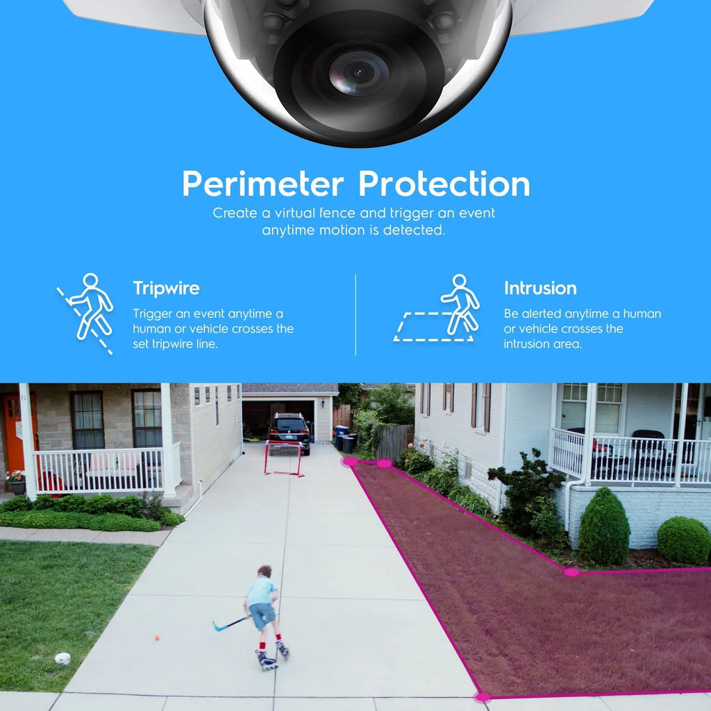 Amcrest Perimeter Vision, IP5M-W1150EW-AI PoE Built-in IP Microphone, AI FOV, Wedge Vehicle Security 5-Megapixel Human 98ft Camera Night IP Camera, Detection, Outdoor, 5MP@20fps & 130¡ã Protection,