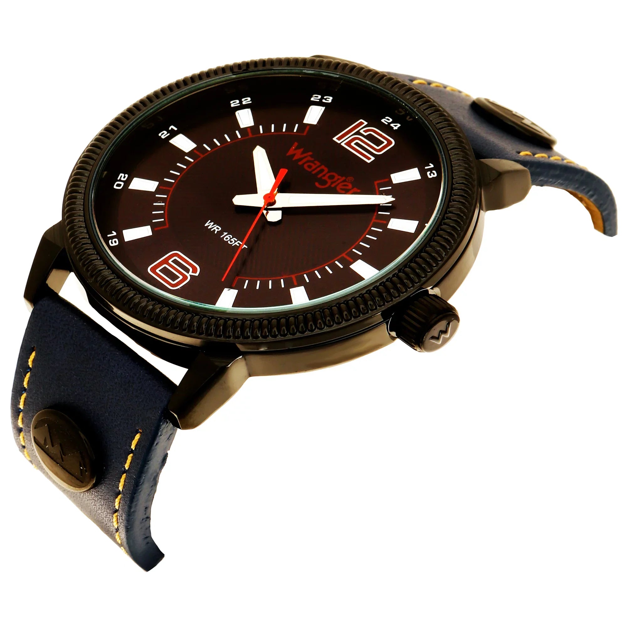 Strap 48.5mm Dial, Black Blue Watch Wrangler