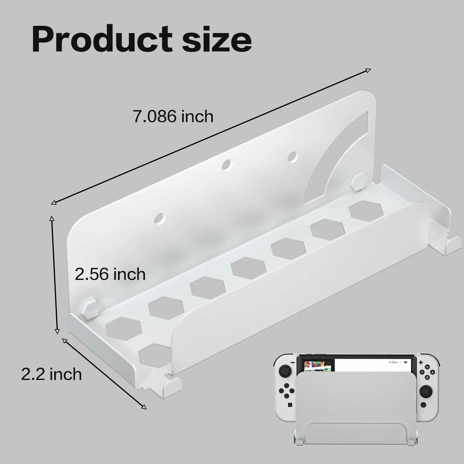 Accessories Switch Nintendo Con Store Console for OLED TV-White OLED, with Mount and Joy Mount Stand Behind Kit or Wall Shelf Switch Safely Metal Wall Switch Near Hanger,