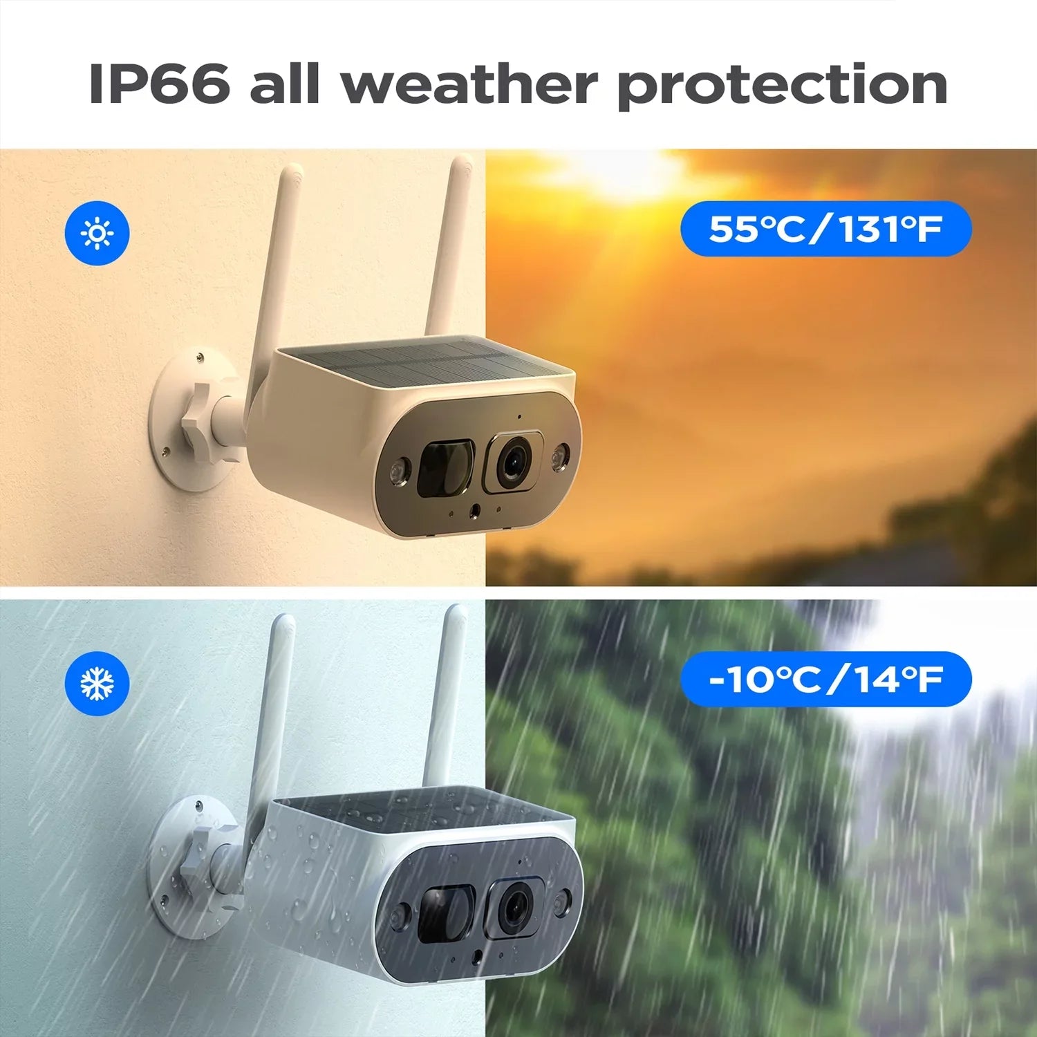 Toguard Powered Pack Wireless Camera Camera SC15 WiFi Solar Surveillance Outdoor 2K/4MP 2 Bullet Battery Security