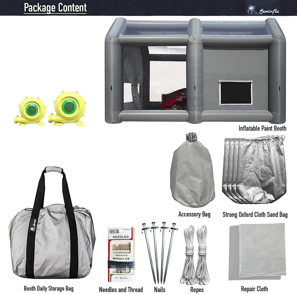 Portable Sewinfla with Professional 23x20x14.5Ft Paint Booth Booth Spray Booth Car Blowers Painting Inflatable Inflatable